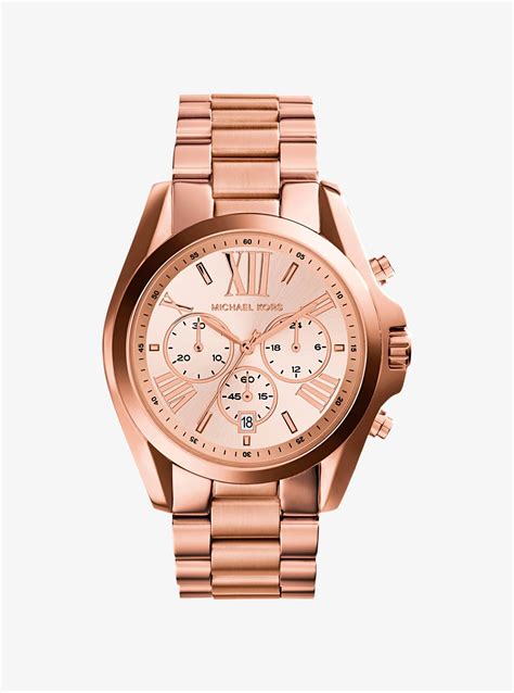 michael kors oversized bradshaw rose gold watch|michael kors mk5739.